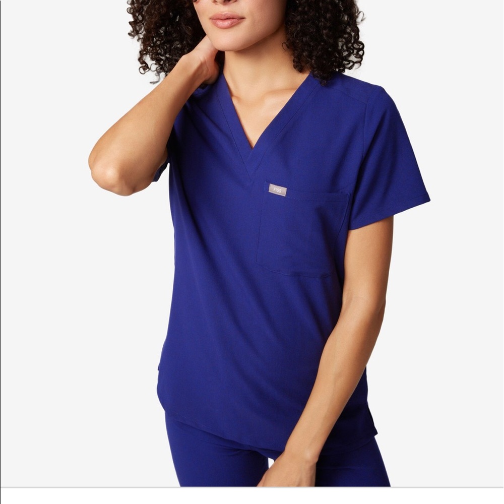 EUC! FIGS Scrub Top in Deep Royal Blue